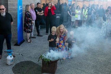 smoking ceremony at murnong Community Centre openign event