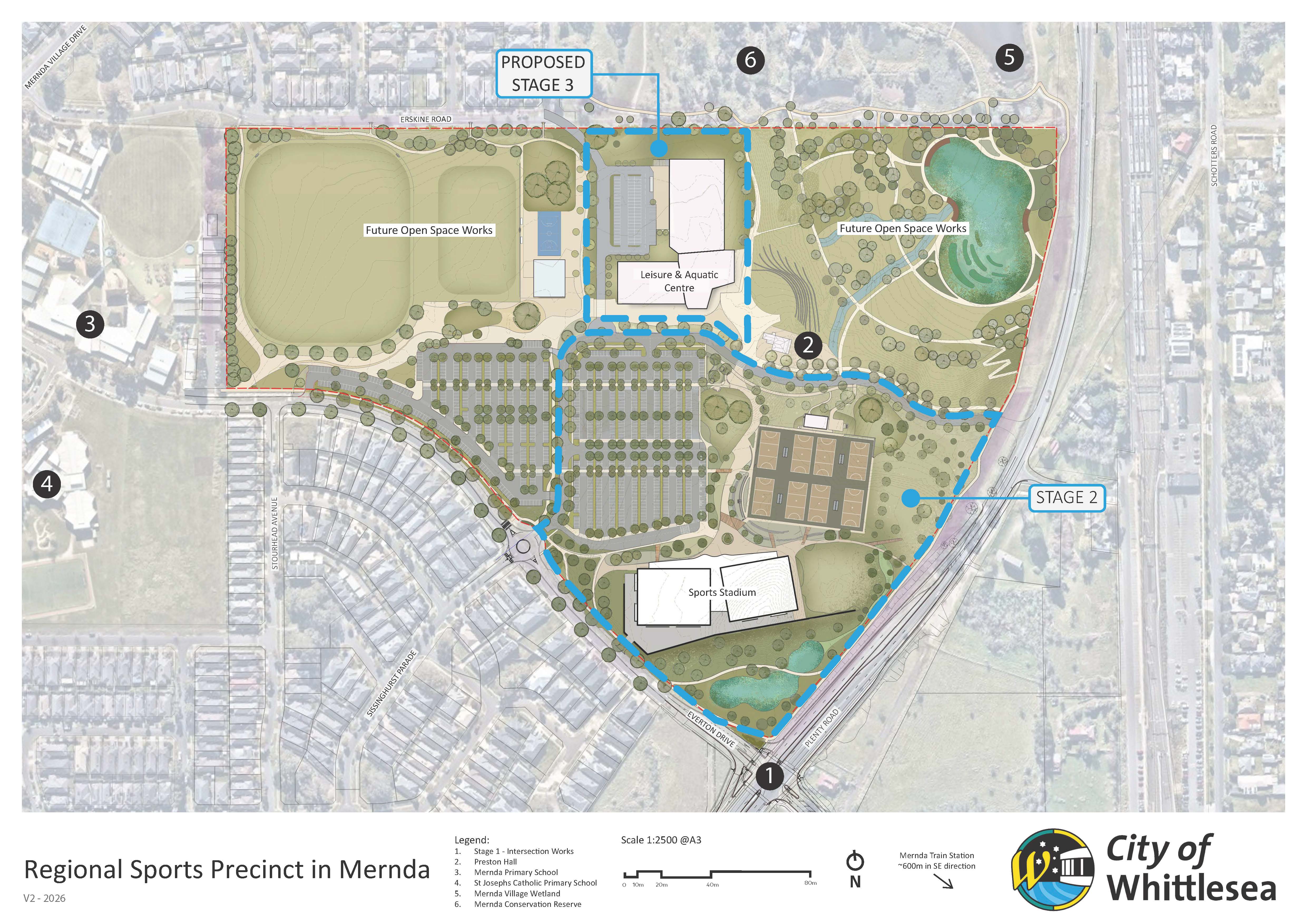 Regional sports precinct masterplan map