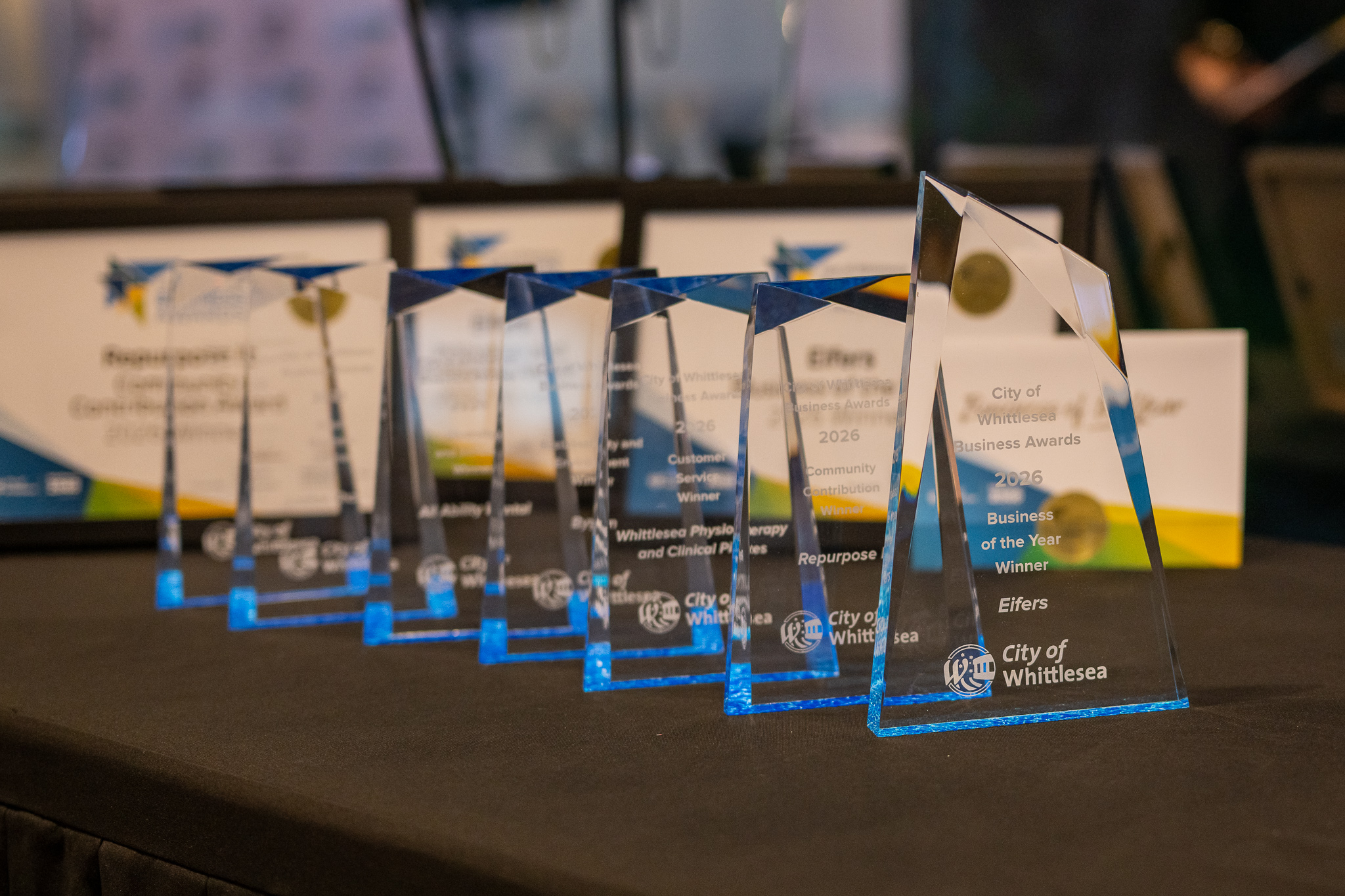2026 Business Awards trophies
