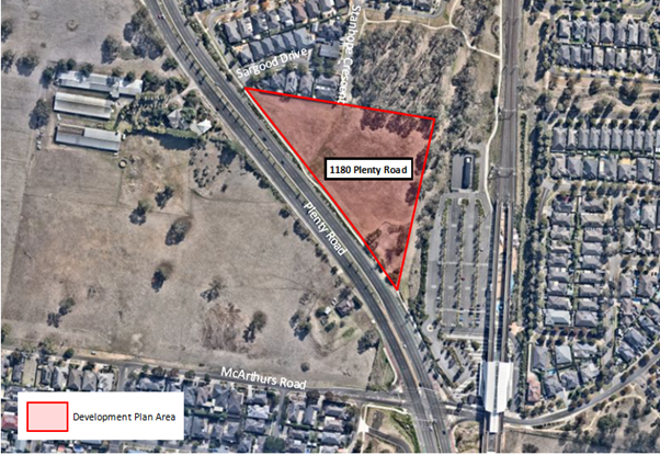 The proposed Development Plan applies to the land shown in this image.
