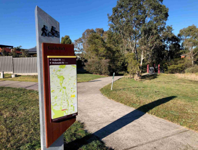 Footpath and signage 