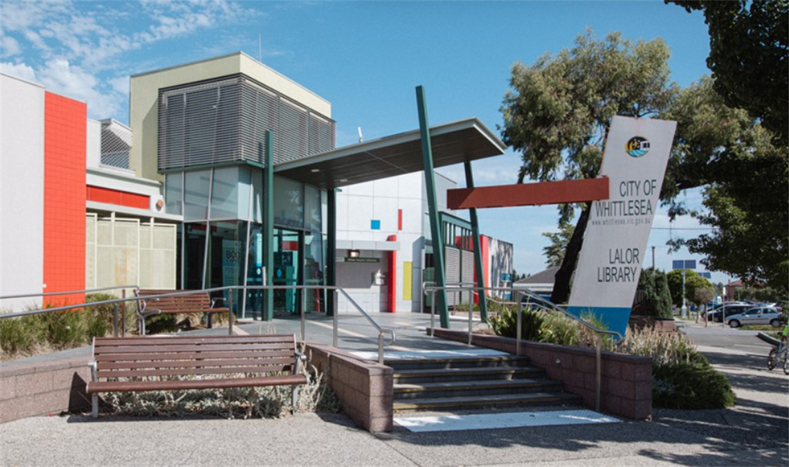 The outside of the Lalor Library