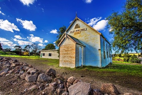 Photo of a rundown Wollert Church