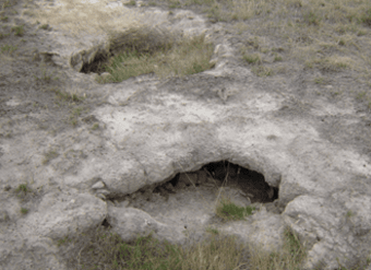 Site photo of erosion caused by sodic soils