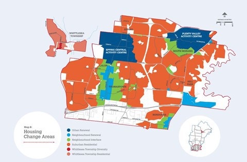 A housing change area map.