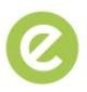 Flexipay logo is a circle with a white 'e' on a lime coloured background.