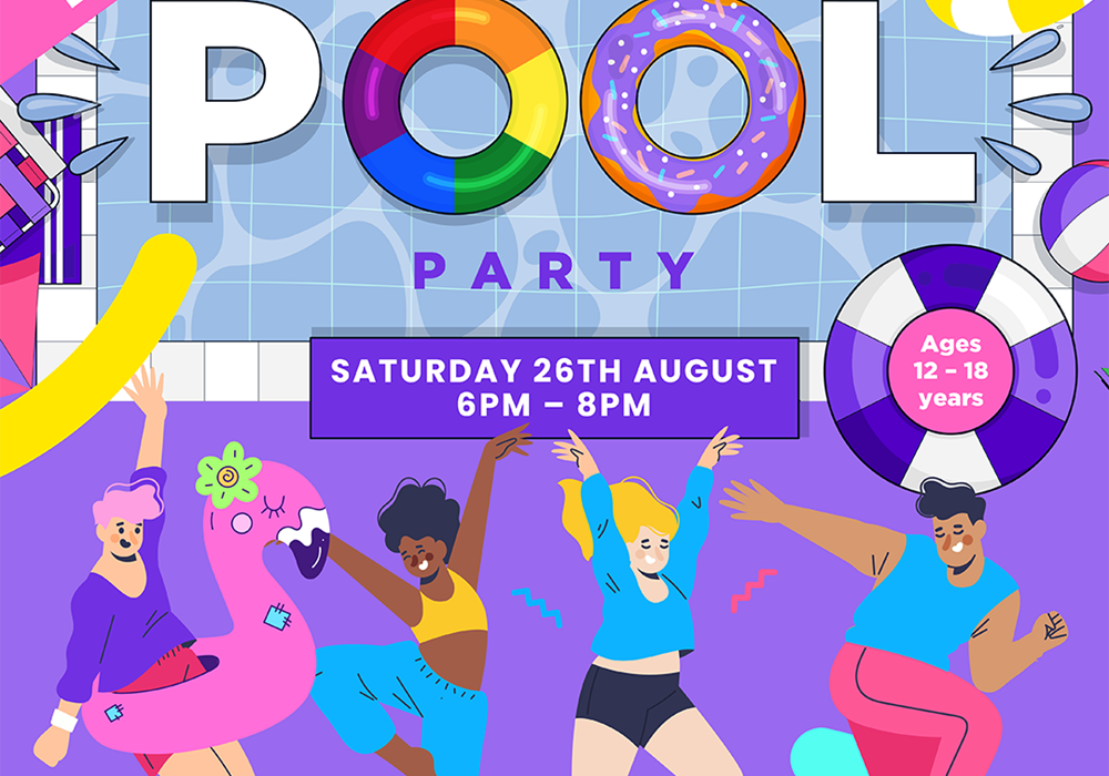 Purple Pool Party